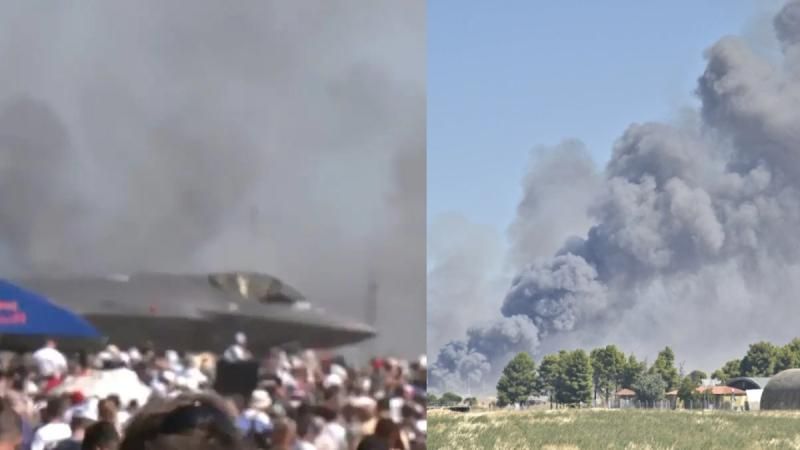 Δραματικές εικόνες στην Τανάγρα: Το αεροσκάφος κόπηκε στα δύο